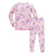 Toddler Boys Girls Pajamas Sets Cartoon Animals Kids 2 Piece pj's Long Sleeve Sleepwear Clothes Pants Set Autumn Winter Outfits