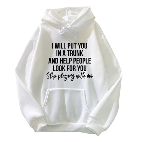 Unisex Loose Hoodies Letter Print Long-Sleeved Plus Size Sweatshirts Women Blouse Pullover Clothing Clearance Woman Clothing