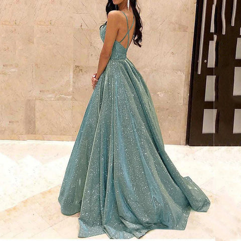 Summer Party Evening Dress Women Sleeveless High Waist Sequins Long Maxi Dress Floor Length Ball Gowns Sexy Backless Vestidos