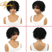 WIGSIN 6Inch Synthetic Men Dreadlocks Toupee Wigs Half Clip Topper Crochet Braids Women Wig