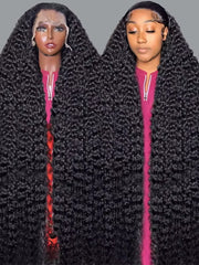 40 46 Inch Deep Wave 13x6 13x4 Lace Front Human Hair Wig 200% Remy Curl 360 Full Lace Frontal Wig Human Hair For Black Women