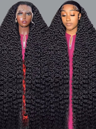 40 46 Inch Deep Wave 13x6 13x4 Lace Front Human Hair Wig 200% Remy Curl 360 Full Lace Frontal Wig Human Hair For Black Women