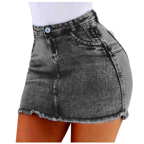 Mini Skirt Women's Wash Mini Female Short Skirts Summer Women's Sexy Denim Skirt Skirts for Women Knee Length Casual