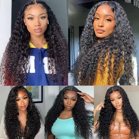 Wig Human Hair Water Wave 13x4 Transparent Lace Frontal Wigs 360 Full Lace Wig Human Hair Brazilian 13x6 Lace Front Wig Lace Clo