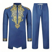 Middle East Traditional Culture Muslim Robe Arab Men's Traditional Clothing 3d Technology Printed Pattern Two Piece Set Clothing