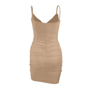 Women Suspenders Party Dress Lady Outfit Sexy Slim Fit Dress V-neck Y2k Clubwear Bodycon Hip-wrapped Mini Dress