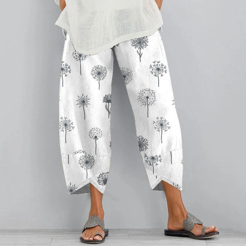 New In Cargo Pants Women Plus Size Elastic Waist Trouser Pant With Pocket Loose Harem Pant Prints Loose Crop Pant Casual Pant