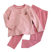 Kid's Sleepwear Sets Autumn Winter Homewear Boys Girls Cartoon Print Long Sleeve T Shirt Long Pants Pajamas Suits Winter Clothes