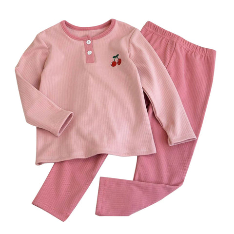 Kid's Sleepwear Sets Autumn Winter Homewear Boys Girls Cartoon Print Long Sleeve T Shirt Long Pants Pajamas Suits Winter Clothes