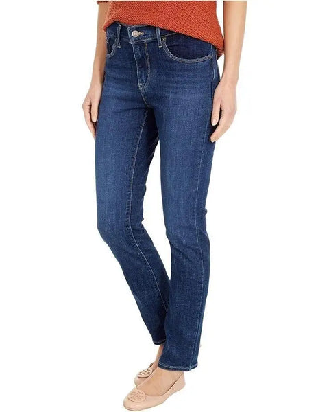 Levi's | Classic Jeans Womens 16S Blue Denim Dark Wash Straight Leg Zip Fly ERK392 (Blue,Regular,16S)