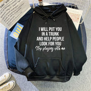 Unisex Loose Hoodies Letter Print Long-Sleeved Plus Size Sweatshirts Women Blouse Pullover Clothing Clearance Woman Clothing