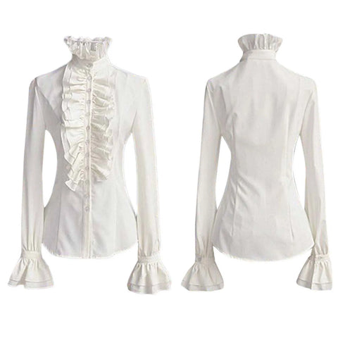 Blouses For Women Business Casual Women Lace Up Solid Long Sleeve Ruffled Tie Shirt Top Blouse Blusas Para Mujer