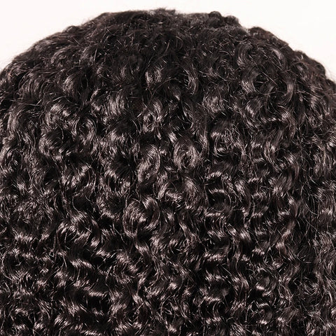 Wigs For Women Kinky Curly Lace Wig Human Hair Brazilian Hair Curly Bob Wig 200D 4X4 Lace Closure Wigs With Pre-Plucked Natural