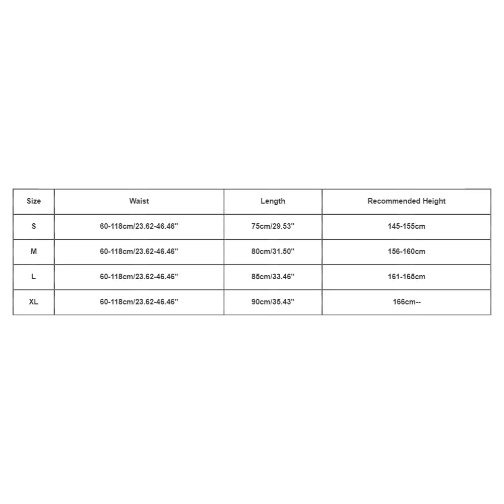 Pleated Tulle A-Line Skirt size chart