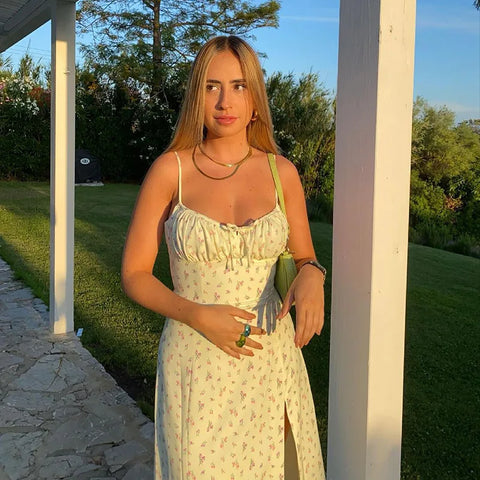 New Women Evening Party Dress Fashion Printing Sexy Dresses Ruched Elegant Floral Beach Vacation Bodycon Streetwear Long Dress