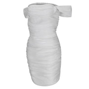 Summer Dress Woman 2025 Women Fashion Off Shoulder Cowl Neck Bandeau Sequined Party Mini Dress Party Dresses Evening Dress