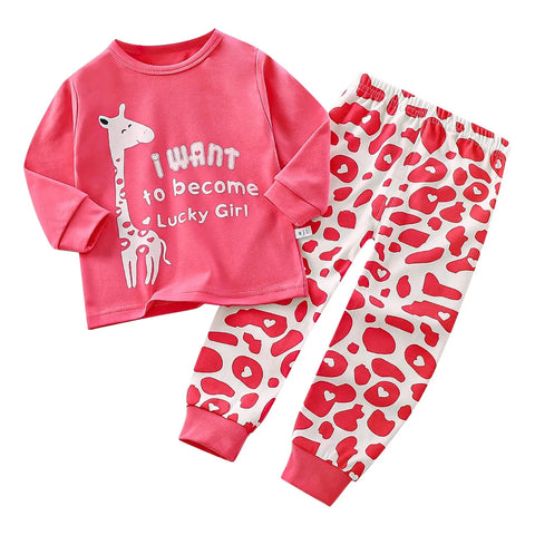 Children's Underwear Set Cotton Autumn Pajamas Girls' Sleepwear Home Wear Children's Kids Loungewear Sets Full Sleeve Pijamas