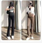 Maternity Leggings for Pregnant Women Yoga Flared High-waisted Trousers Pregnancy Clothes Maternity Yoga Flared Pants
