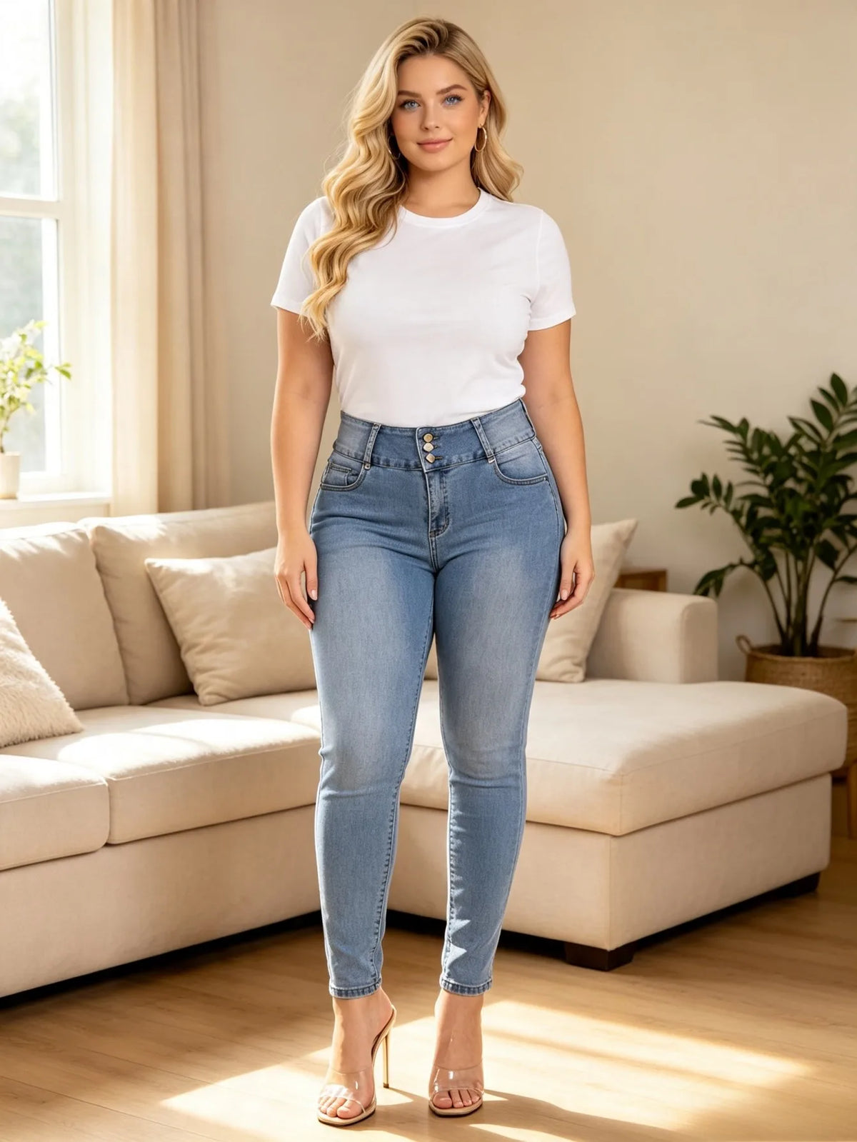 High-Rise 3-Button Skinny Jeans – view 6 of 9