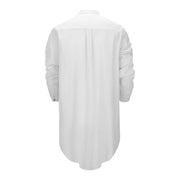 Men'S Buttoned Cotton Linen Shirt Muslim Robe Kurtas For Men Muslim Shirt Stand Collar Long Sleeve Islamic Arab Kaftan Punjabi