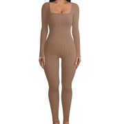 Women's Sexy Jumpsuit Casual Overalls 2025 New Long Sleeve Full Body Female Bodycon Rompers Fashion Solid Baggy Rompers 2025