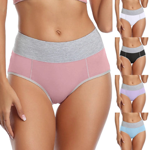 Panties For Women Plus Size Briefs Women'S Underwear High Waist Cotton Soft Full Cover Underpants Pack Of 5 трусы женские