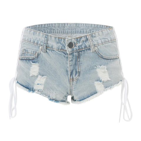 Top Selling Jeans For Teen Girls Womens Summer Denim Shorts Jeans Ripped Distressed Hot Pants Ropa Barata