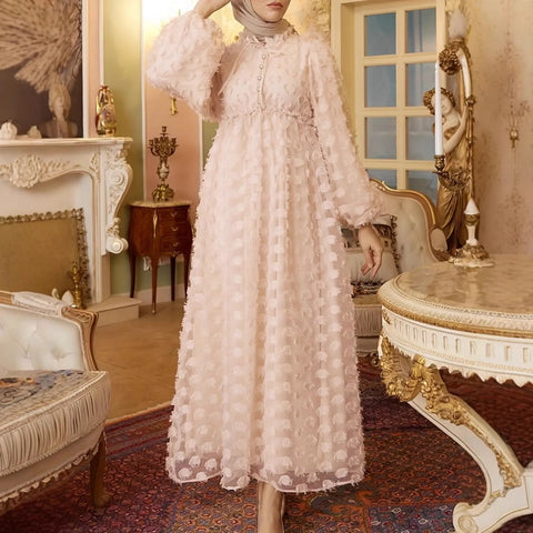 2025 Muslim Women Modest Dresses Buttons Eid Ramadan Morocco Dubai Jalabiya Abayas Kaftan Islam Autumn Vestidos Arab Long Robe