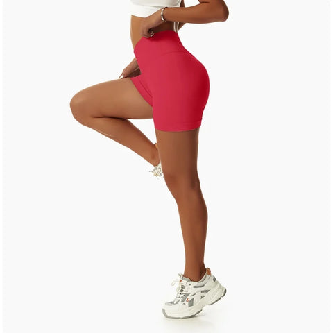 3 Pieces Women Solid Peach Hip Sports Pants High Elastic Breathable Running Biker High Waist Yoga Scrunch Butt Shorts for Women