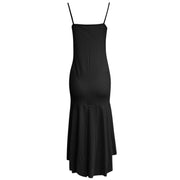 New Sexy Spaghetti Strap Women Dress Summer Female Evening Party Elegant Black Dresses 2023 Lady Irregular Ruffles Vestidos L2