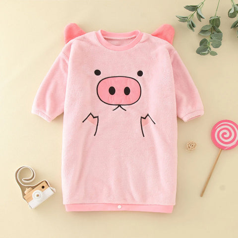Kids Pajamas Children Sleepwear Onesies Pajamas Set Boys Girls Autumn Winter Fleece Long Sleeve Cartoon Pyjama Flannel Nightwear