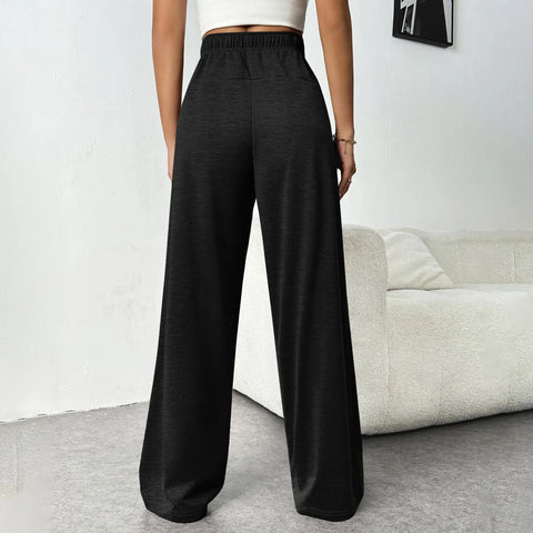 Women’S Fleece Lined Wide Leg Sweatpants High Waisted Drawstring Baggy Baggy Cargo Pants Fall Casual Joggers Tracksuit Pants