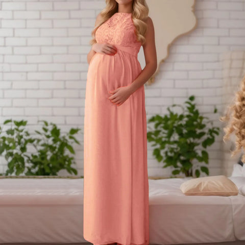 Trend Dress Maternity Clothes Breast Feeding Embroidery Supplier Maternity Dress Women Mesh Lace Maternity Dresses فساتين حوامل