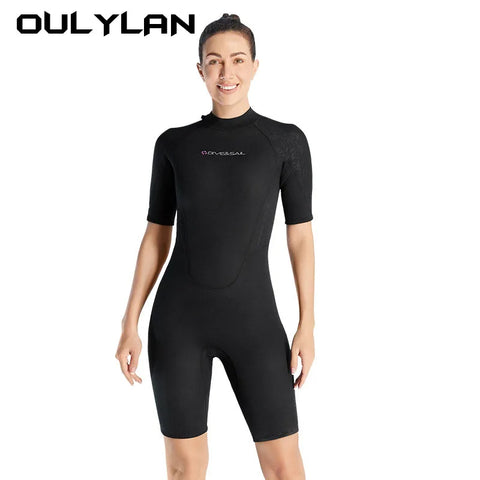 NEW Wetsuit 3mm Neopreno Surf Suit Short Sleeve Swimwear Kitesurf Scuba Diving Suit Spearfishing Swimsuits for Women