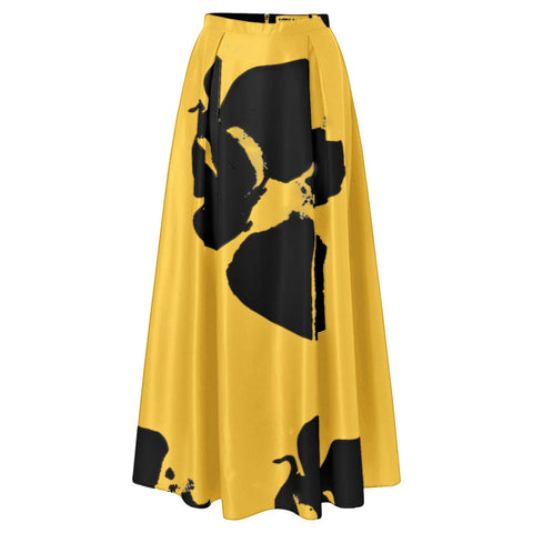 Bohemian Floral Print Maxi Skirt For Women High Waist Party Long Skirt With Pocket Summer Casual Loose Swing Skirts 2024 Faldas