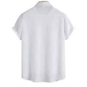 Mens Casual Waffle Shirt Suit Two Piece Solid Short Sleeved Shirt And Shorts Suit Harajuku Casual T-Shirt And Shorts Set