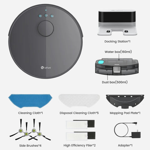 LEFANT M1 Robot Vacuum Cleaner with Multi-Floor Mapping, 4000Pa, 4000 mAh Battery, LDS Navigation,APP/Alexa,smart Home appliance