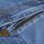 Vinatge Denim Shorts Sexy Women Ripped High Waist Short Jeans with Pockets Fringed Stretchy Summer Retro Jean Shorts Streetwear