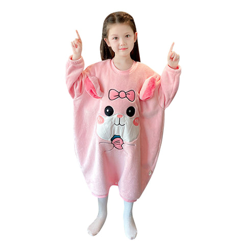 Kids Pajamas Children Sleepwear Onesies Pajamas Set Boys Girls Autumn Winter Fleece Long Sleeve Cartoon Pyjama Flannel Nightwear