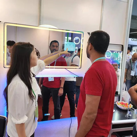 Customized Smart Magic Mirror Full Function Glass Smart Android Tv Mirror Smart Led Bathroom Mirror with Touch Screen Hotel