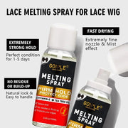 GOIPLE Waterproof Wig Glue Adhesive Extra Hold Melting Spray for Lace Front Hair Wax Stick Edge Control Gel Wig Installation Kit
