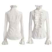 Blouses For Women Business Casual Women Lace Up Solid Long Sleeve Ruffled Tie Shirt Top Blouse Blusas Para Mujer