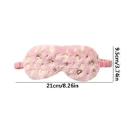 Plush Blindfold Plush Sleeping Eye Covers Blackout Nap Health Eye Cover Cute Heart Star Princess Blindfold For Girls Over Party