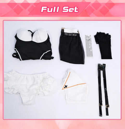 ROLECOS Nun Cosplay Costume Women Uniform Set-Party Halloween Outfit Adult Nun Dress Black Apparel Masquerade Show Costumes