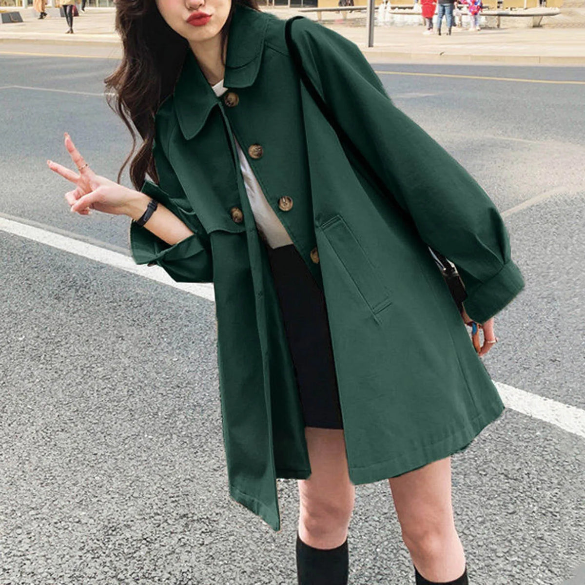 Classic Single-Breasted Trench Coat – view 5 of 6