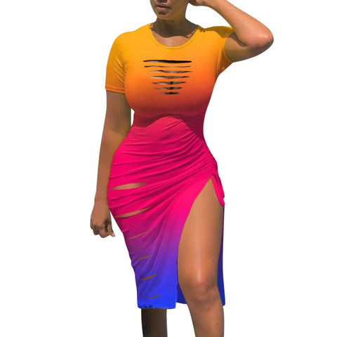 Dresses For Formal Occasions Women'S Hole Dress Spaghetti Drawstring Ruched Cocktail Evening Party Night Club Dresses Elbise