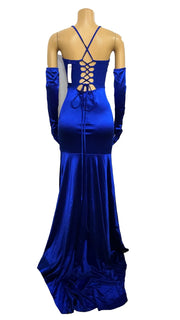 Women Diamonds Sequined Long Sleeve Gloves Bodycon Long Mermaid Maxi Dress Birthday Evening Sexy Party Dresses Vestidos