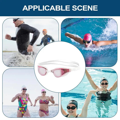 Swim Goggles For Men Non-slip Diving Goggles With Strap Portable Pool Swimming Glasses Lightweight Pool Glasses For Men Women
