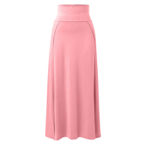 Skirts for Women Womens Double Split Maxi Long Skirt Ladies Plain Basic Two Side Slit 4 22 Short Leather Skirt