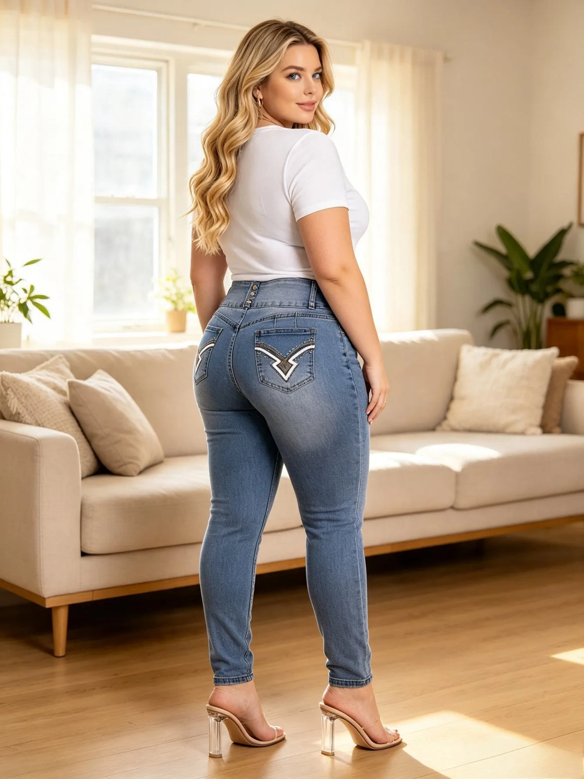 High-Rise 3-Button Skinny Jeans – view 4 of 9